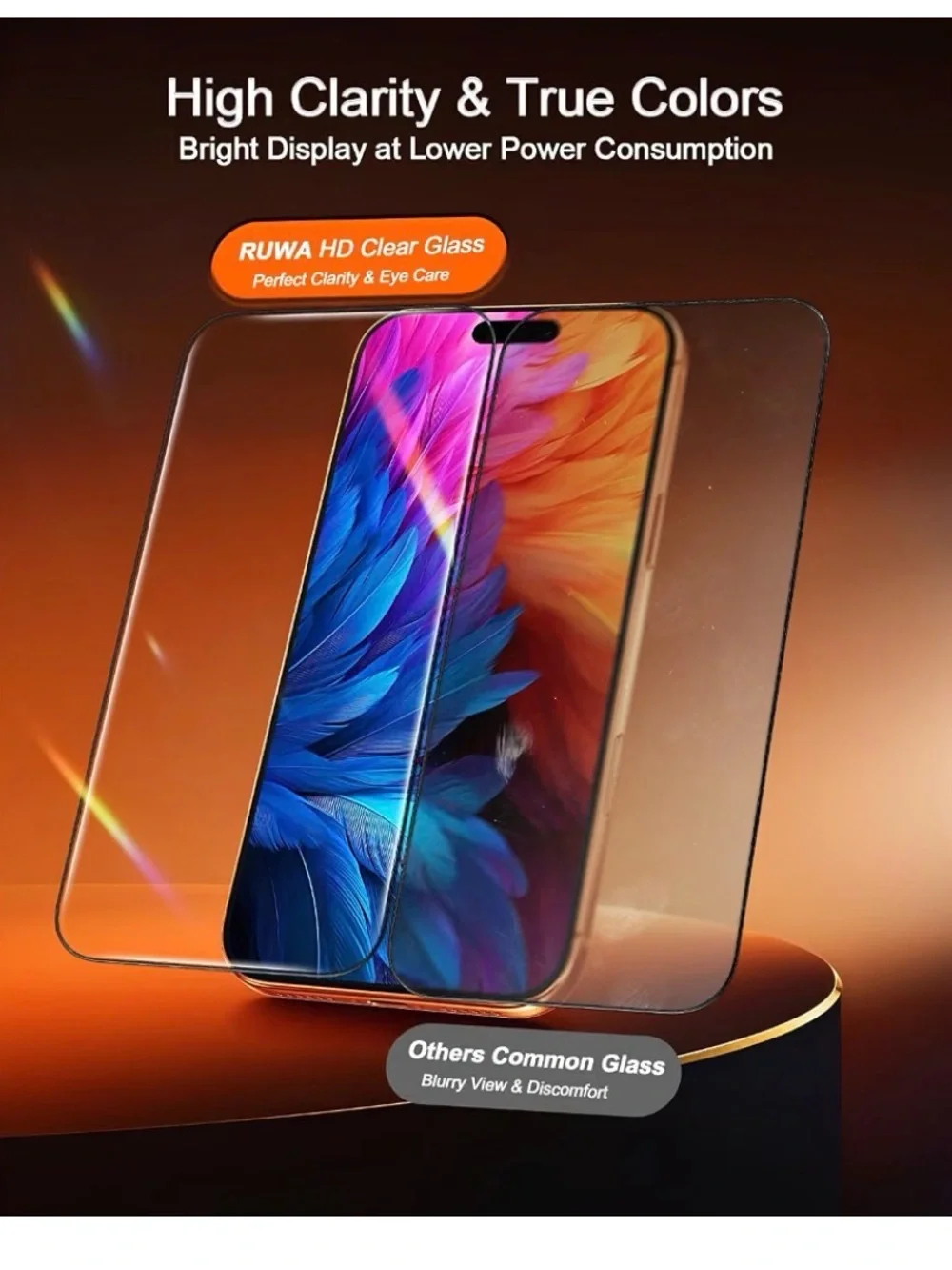 RUWA dust free Screen Protector (2-Pack) for iPhone 15 Pro Max - Clear MEW